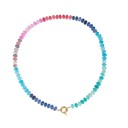  NEW COLORS -Natural Stone Semi-precious Glass Mixed Necklace