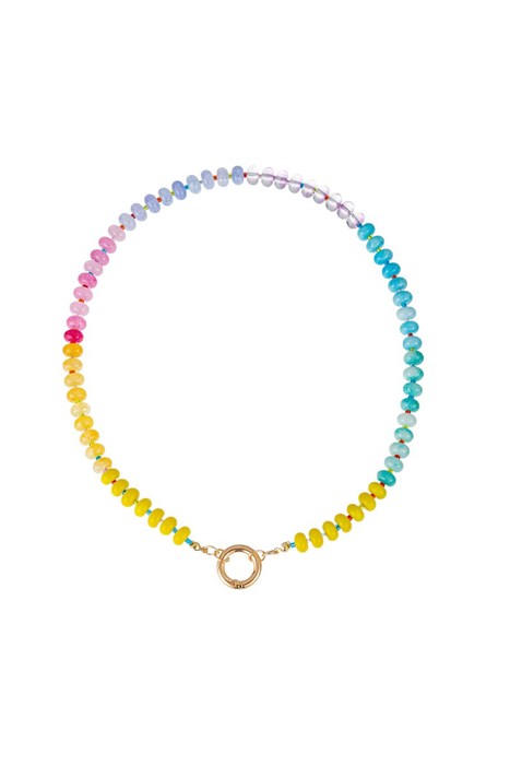 NEW COLORS -Natural Stone Semi-precious Glass Mixed Necklace
