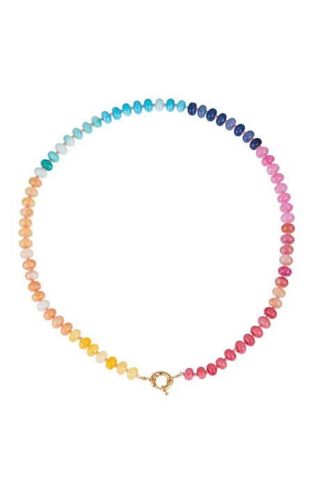 NEW COLORS -Natural Stone Semi-precious Glass Mixed Necklace