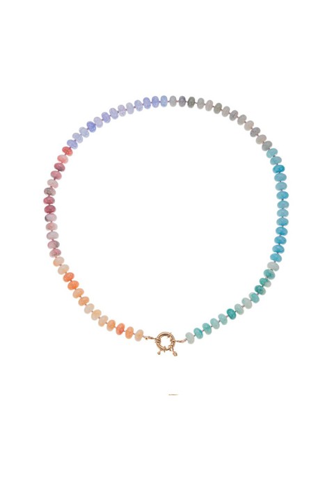 NEW COLORS -Natural Stone Semi-precious Glass Mixed Necklace