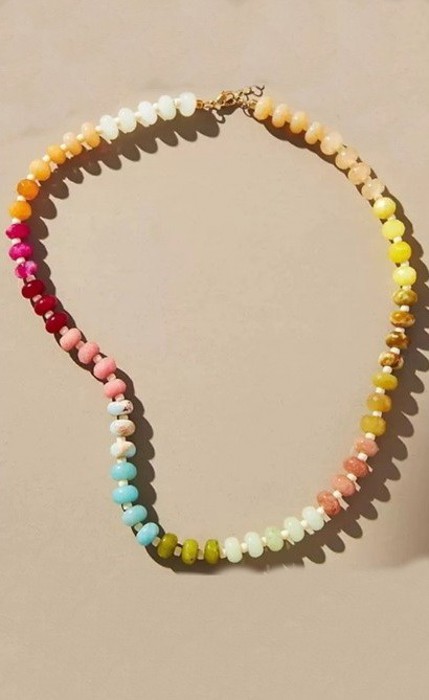 NEW COLORS -Natural Stone Semi-precious Glass Mixed Necklace