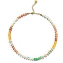  NEW COLORS -Natural Stone Semi-precious Glass Mixed Necklace