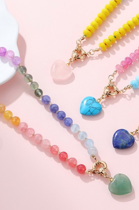 Natural Stone Mixed Bead Necklace