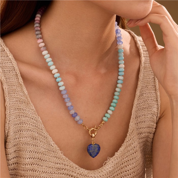 Natural Stone Mixed Bead Necklace