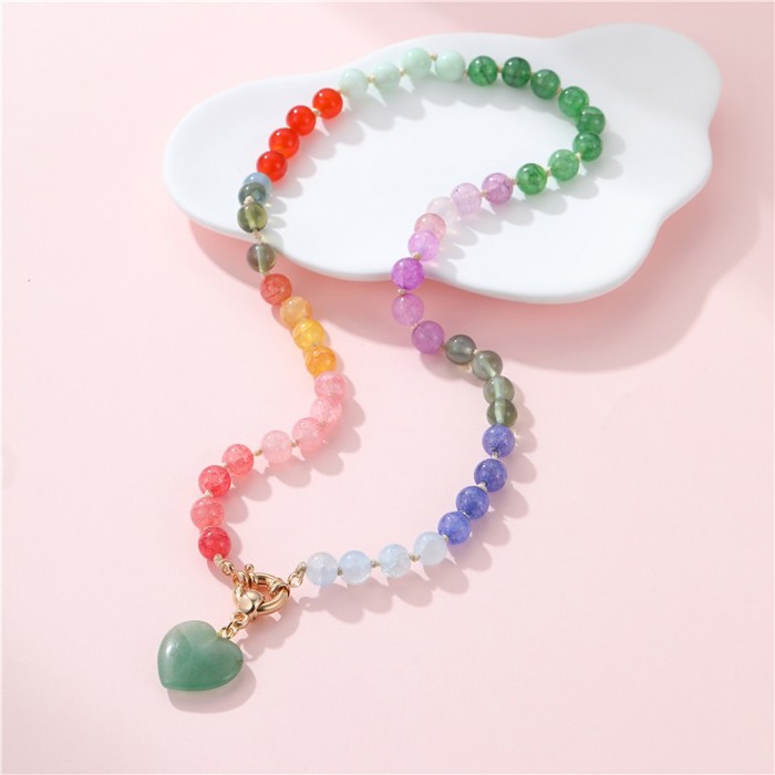 Natural Stone Mixed Bead Necklace