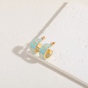  Garden Meadow Flower Enamel Huggie Hoop Earrings