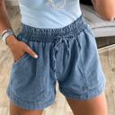  Smocked Waist Denim Shorts | S-XL