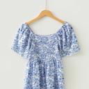  Floral Square-Neck Ruffle Sleeve Blouse | S-XL