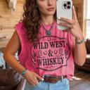  Wild West Whiskey Print Muscle Tank | S-XL