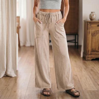High-Waist Drawstring Wide Leg Pants | S-XL