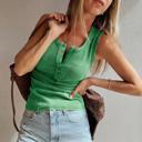 Small Bright Green Mineral Wash Rib Knit Tank Top | S-XL