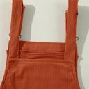  Front Pockets Corduroy Overall Dress