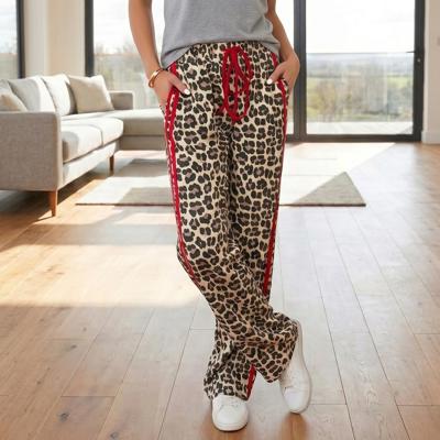 Leopard Luxe Contrast Trim Pants | S-XL