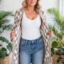  Urban Check Open-Front Cardigan | S-XL