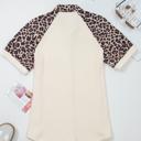 Ribbed Leopard Patchwork Button Shirt | S-XL
