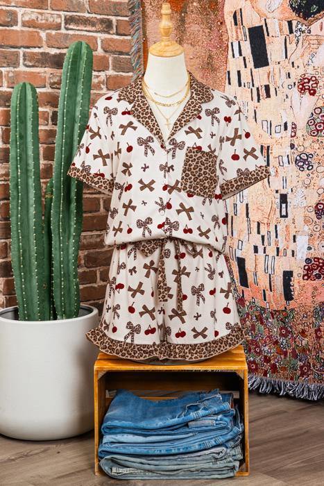 Bow & Cherry Patchwork Dream PJ Set | S-XL