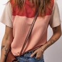  Rib Textured Colorblock Short Sleeve Top | S-XL