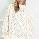  Cozy High-Neck Floral Detail Sweatshirt | S-XL