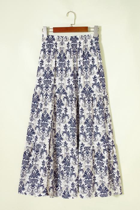 Boho Floral High-Waist Maxi Skirt | S-XL