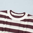  Stripe & Stitch Knit Cable Sweater | S-XL