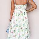  Floral Tie-Strap High Waist Midi Dress | S-XL
