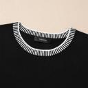  Solene Striped-Trim Round Neck Sweater | S-XL