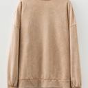  Mineral Wash Bow Patchwork Pullover Sweatshirt | S-XL