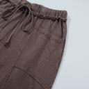  Washed Seam Drawstring Leg Flare Pants | S-XL