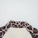  Ribbed Leopard Patchwork Button Shirt | S-XL