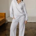  Polo V-Neck Pullover & Drawstring Pants Set | S-XL