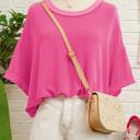  Spiral Ribbed Bow-Back Oversized Tee | S-XL