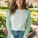  Spring Easy Patchwork Stripe Raglan Top | S-XL