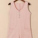  Effortless Style Button-Up Waffle Romper | S-XL