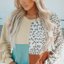  Color Block & Patchwork Ribbed Top | S-2XL