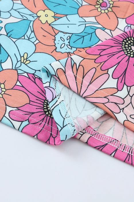 Colorful Sleeveless Floral Mini Dress |S-XL