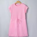  Cuffed Sleeve Patchwork Drawstring Mini Dress | S-XL