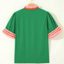  Flame Stripe Ruffle Blouse | S-XL