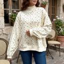  Cozy High-Neck Floral Detail Sweatshirt | S-XL