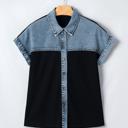  Textured Knit Colorblock Button-Down Shirt | S-XL