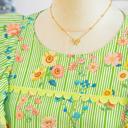  Stripe Floral Ruffle Sleeve Top | S-XL