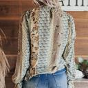  Cuff Long Sleeve Blouse