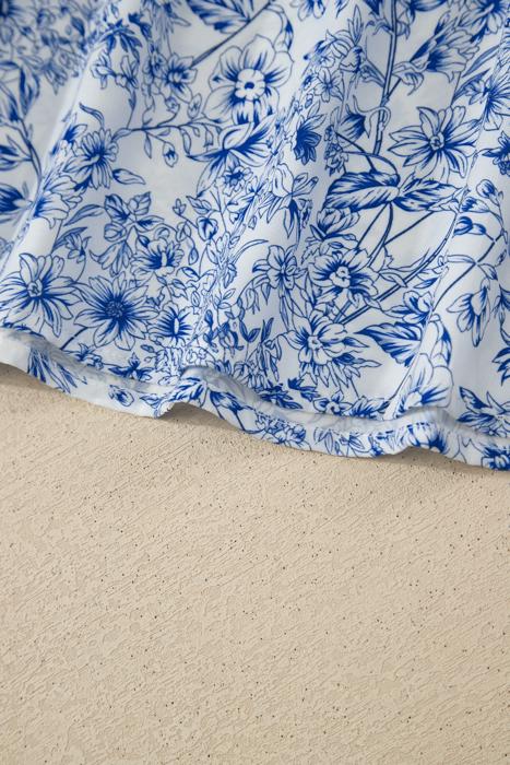 Floral Tie-Strap High Waist Maxi Dress | S-XL