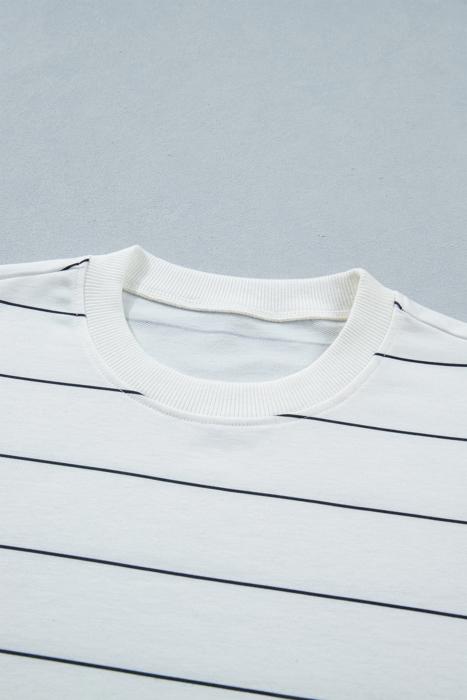 Stripe Half Sleeve Top & Shorts Set | S-XL