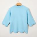  Marlow Scalloped Hem 3/4 Sleeve Sweater | S-XL