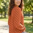  Classic Polka Dot V-Neck Buttoned Blouse | S-XL