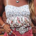  Floral Spaghetti Strap Babydoll Top | S-XL