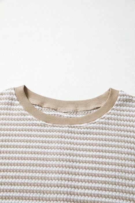 Striped Oversized Drop Shoulder Top | S-XL