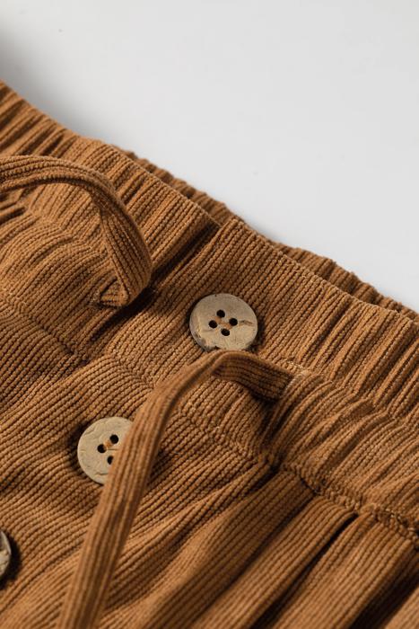 Button Front Elastic Waist Wide Leg Pants | S-XL