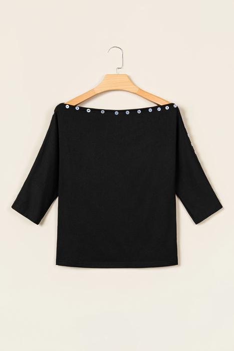 Elara Chic 3/4 Off Shoulder Top | S-XL