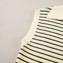  V-Neck Stripe Sweater Vest | S-XL